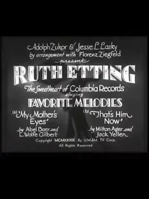 Ruth Etting in Favorite Melodies